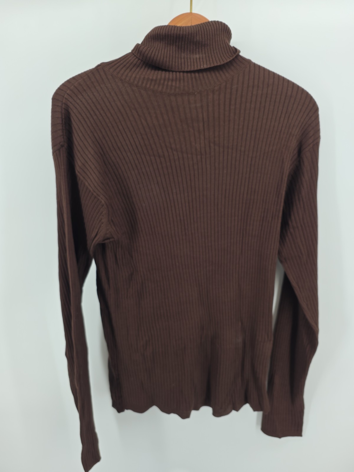 Vintage Harold\'s Women\'s 100% Silk Chocolate Brown Turtleneck Knit Top Sweater L Vintage Harold\'s Women\'s 100% Silk Chocolate Brown Turtleneck Knit Top Sweater L