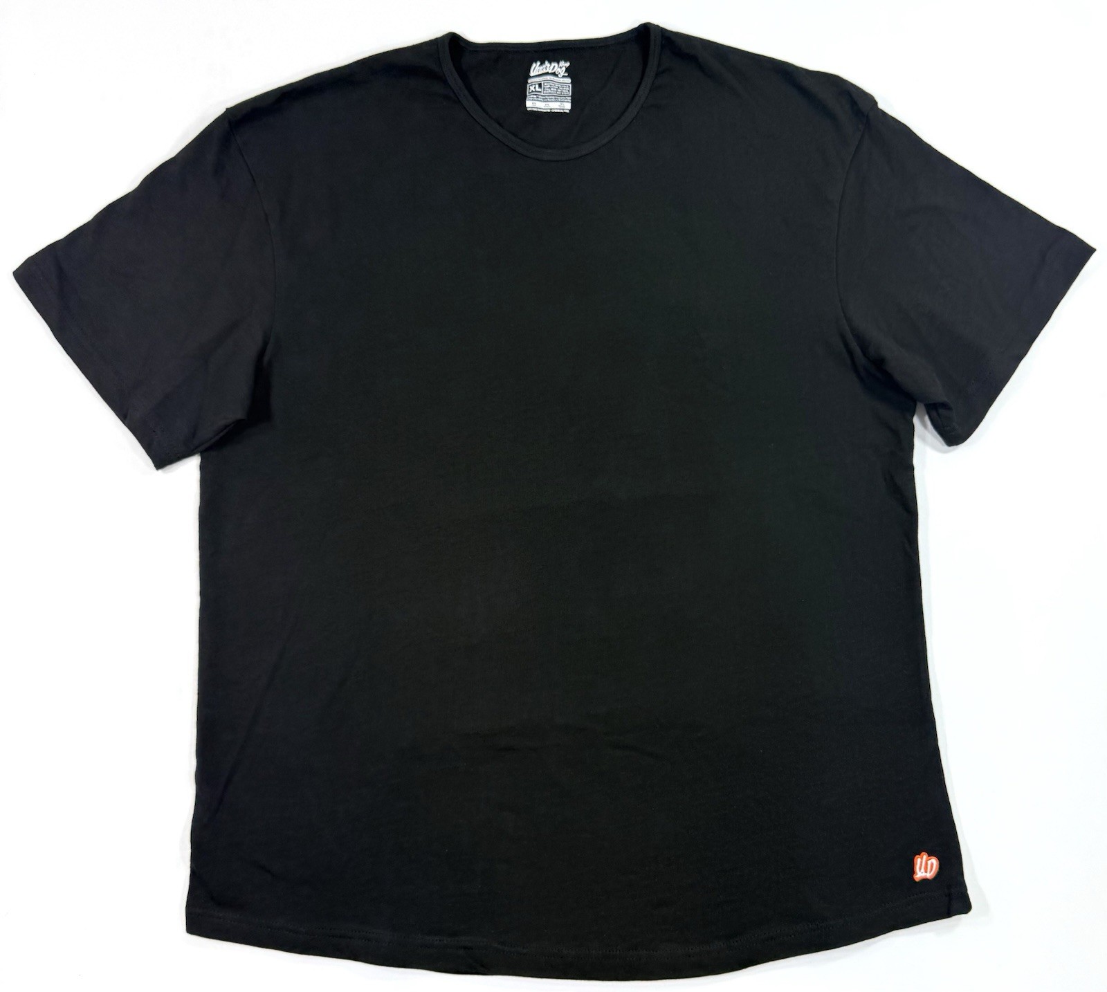 Undrdog Mens Hemp T-Shirt Size XL Short Sleeve Bamboo Organic Cotton Black