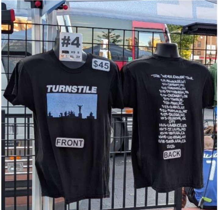 Turnstile Never Enough Tour 2026 Music Concert Graphic T-shirt
