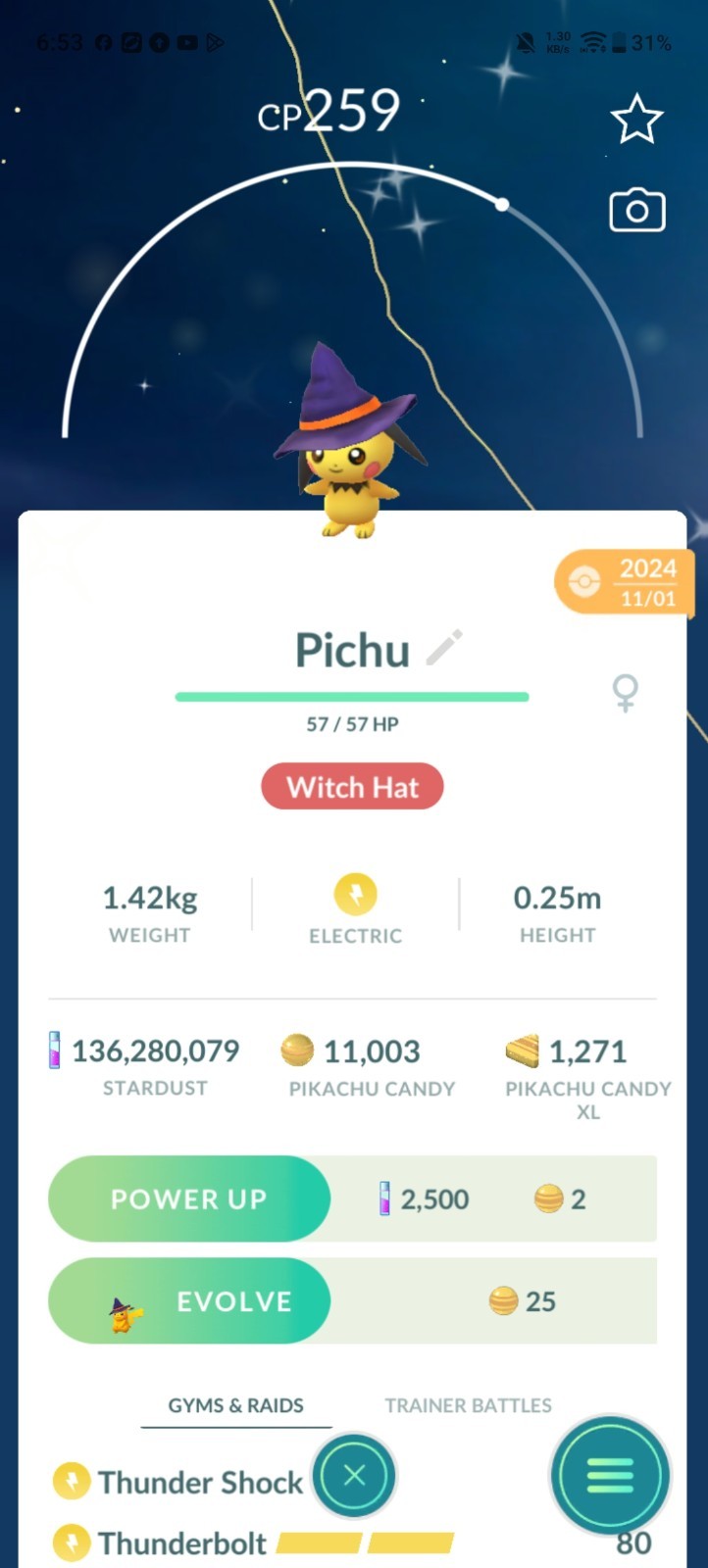 Pokmon Go - Ultra Rare | Baby | Shiny Witch Hat Pichu | Trade Go Pokmon Go - Ultra Rare | Baby | Shiny Witch Hat Pichu | Trade Go