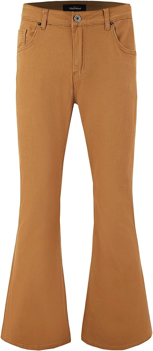 Men's Relaxed Stretch Vintage 60s 70s Bell Bottom Pants Fit 70s Disco Outfits
