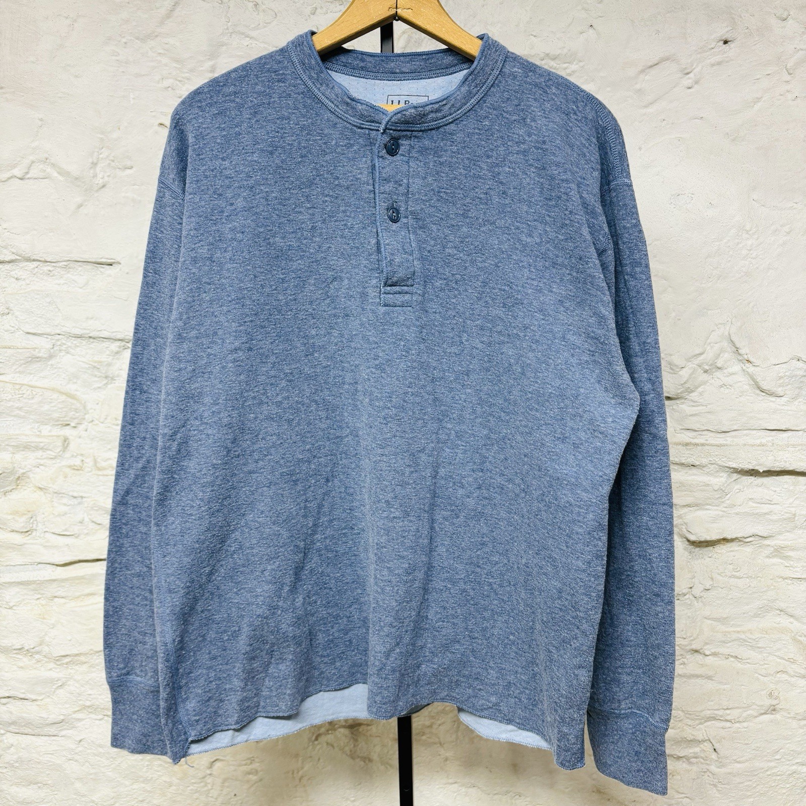L.L. Bean Vintage 90s River Drivers Shirt Blue Made in Canada Mens Large Thermal