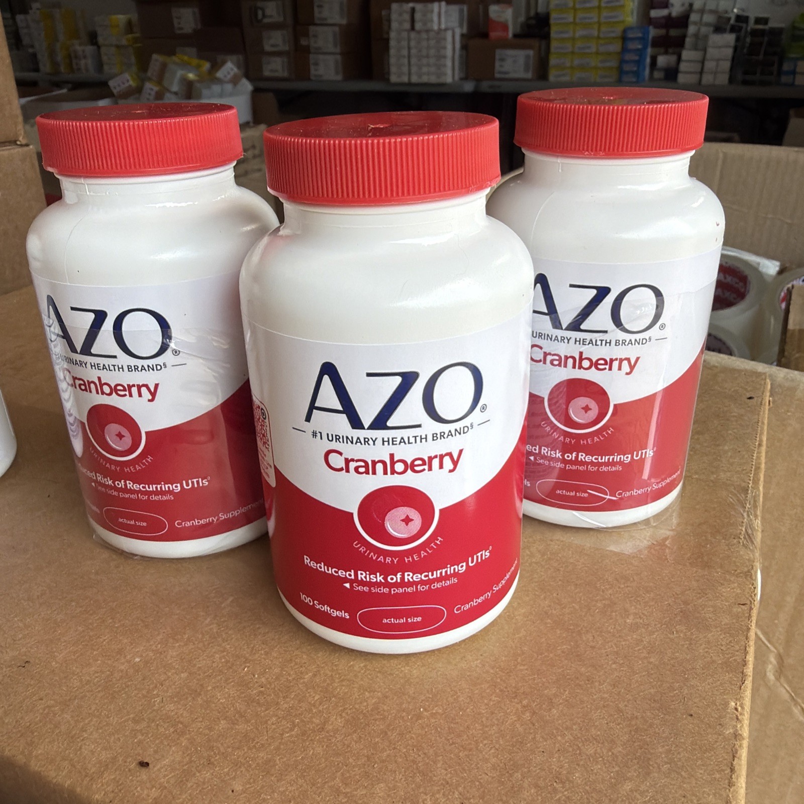 3 Pack AZO Cranberry Urinary Tract Health Dietary Supplement 100ct Exp. 09/27+ 3 Pack AZO Cranberry Urinary Tract Health Dietary Supplement 100ct Exp. 09/27+