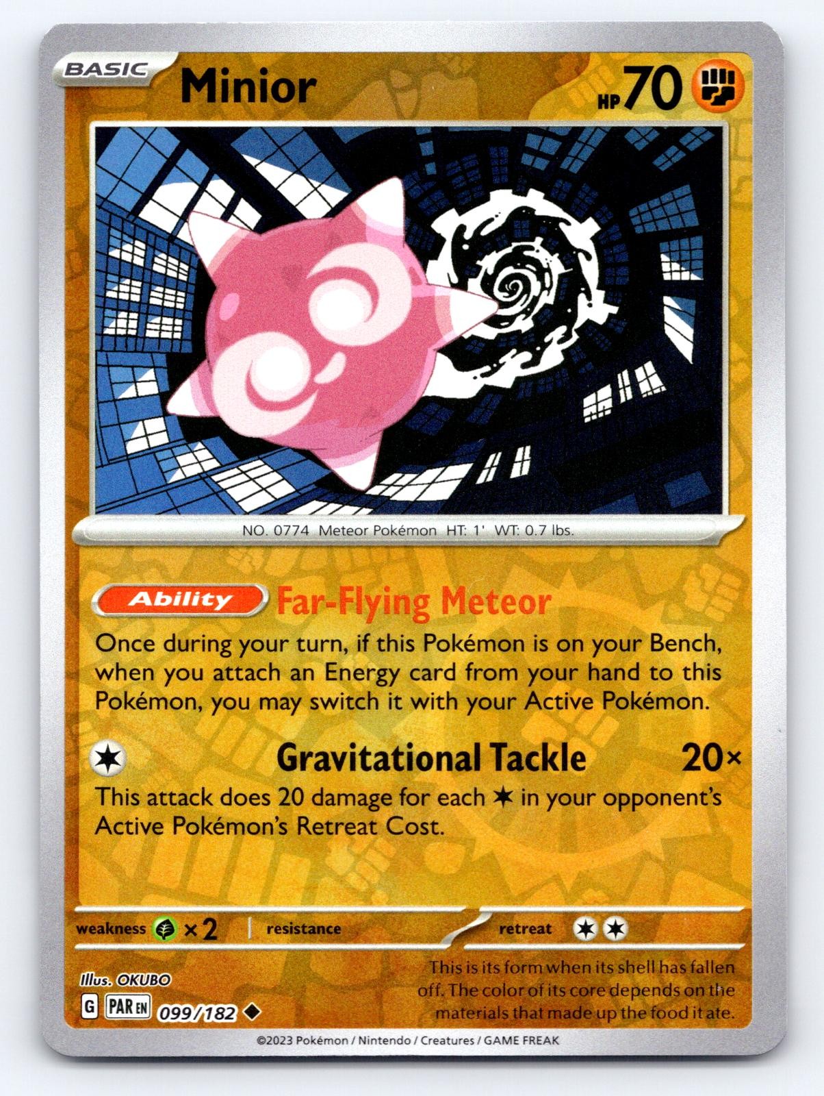 Minior 099/182 Uncommon Paradox Rift Pokemon Reverse Holo Near Mint