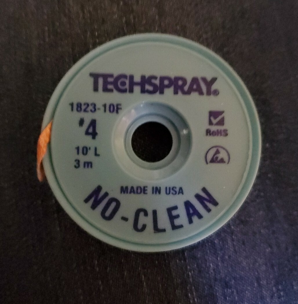 (5) TECHSPRAY 1823-10F 2 No-Clean Blue #4 Braid - AS (5) TECHSPRAY 1823-10F 2 No-Clean Blue #4 Braid - AS