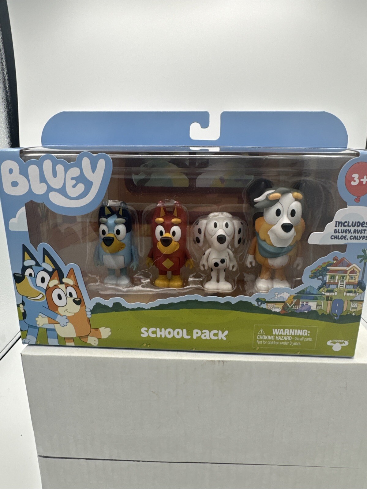 Bluey & Friends School Pack Bluey, Rusty, Chloe, Calypso Figures Bluey & Friends School Pack Bluey, Rusty, Chloe, Calypso Figures