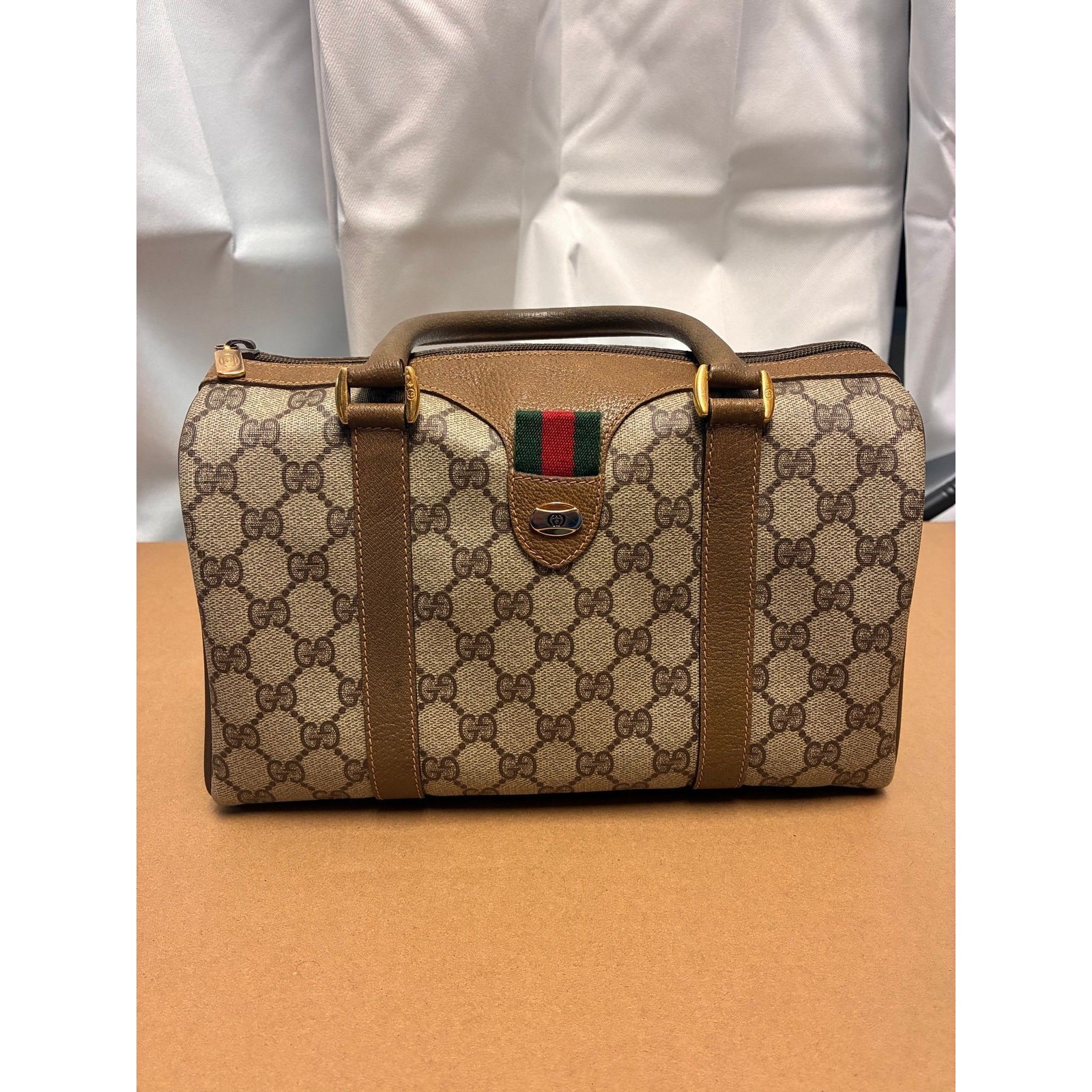 Vintage Gucci GG Supreme Sherry Line Boston Bag Vintage Gucci GG Supreme Sherry Line Boston Bag