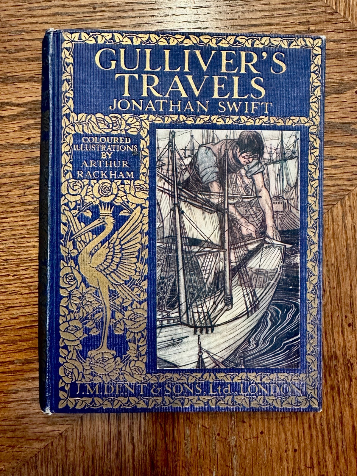 Antique c1915 Gulliver\'s Travels Arthur Rackham w/ Complete 8 Color Plates