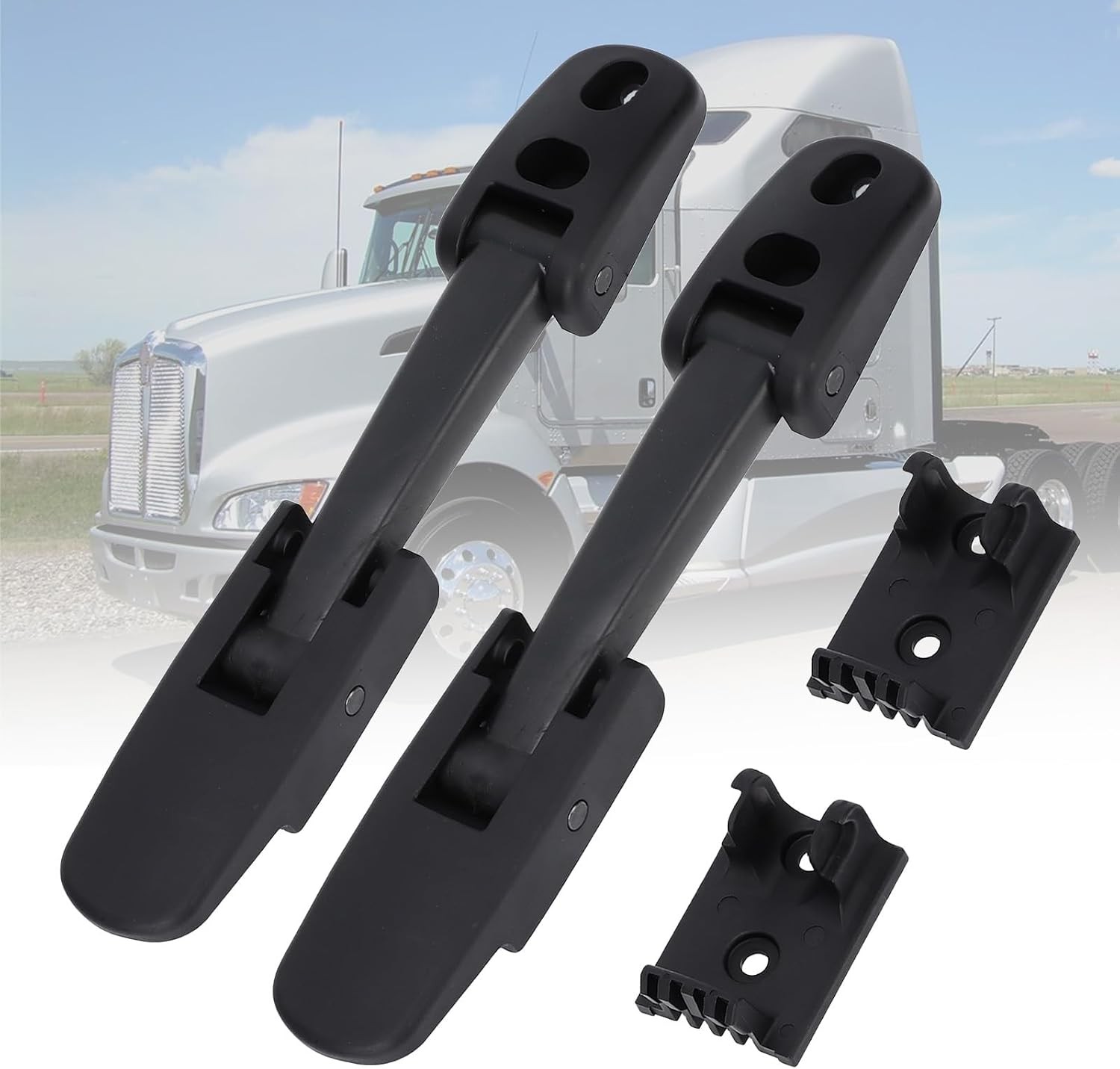 2 PCS Hood Latch Kit Peterbilt Kenworth Mack CH Blue Bird Heavy Duty LH/RH 2 PCS Hood Latch Kit Peterbilt Kenworth Mack CH Blue Bird Heavy Duty LH/RH