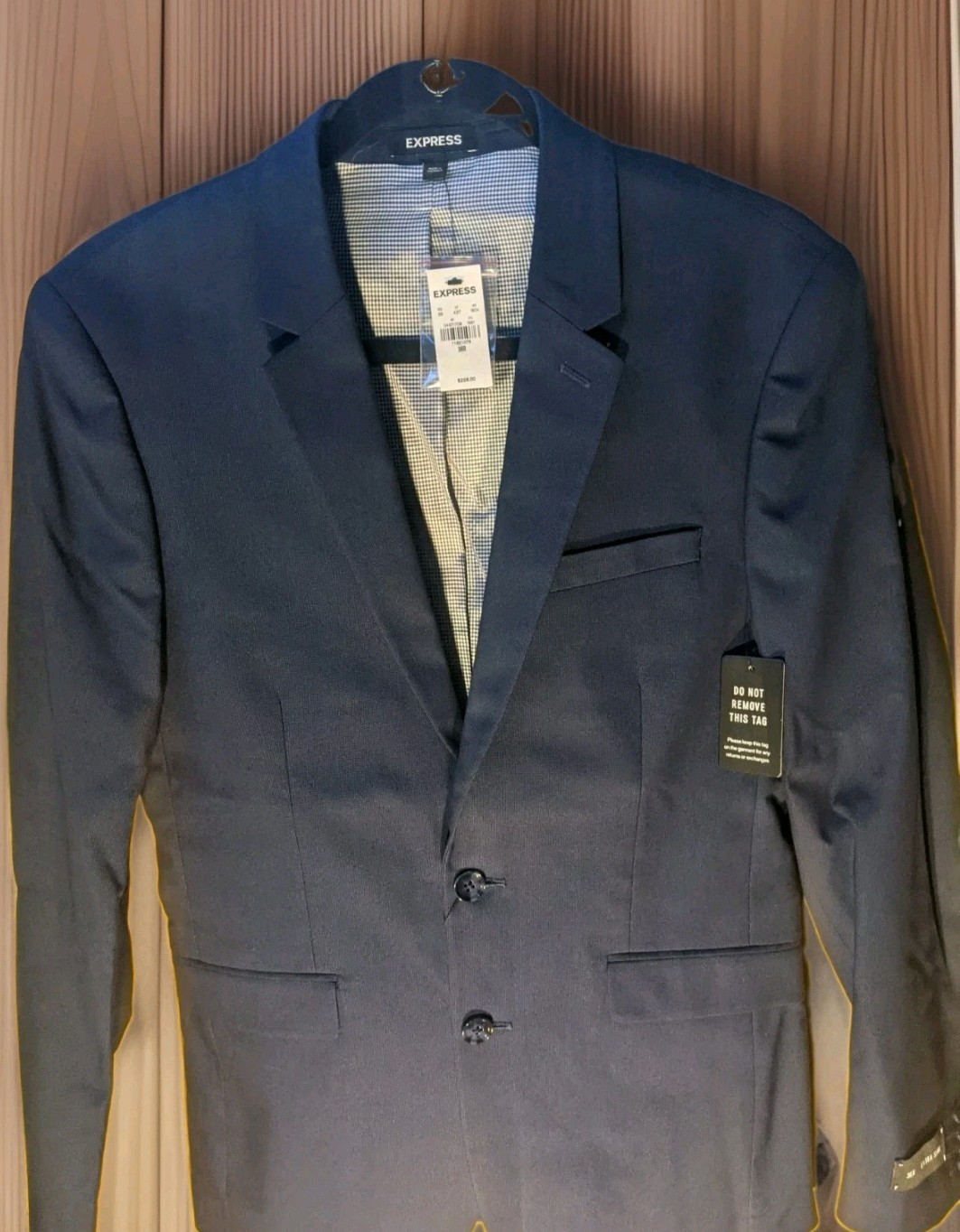 Men\'s Express Blazer, 36R, Extra Slim Stretch, Navy Blue, NWT, Fast Shipping