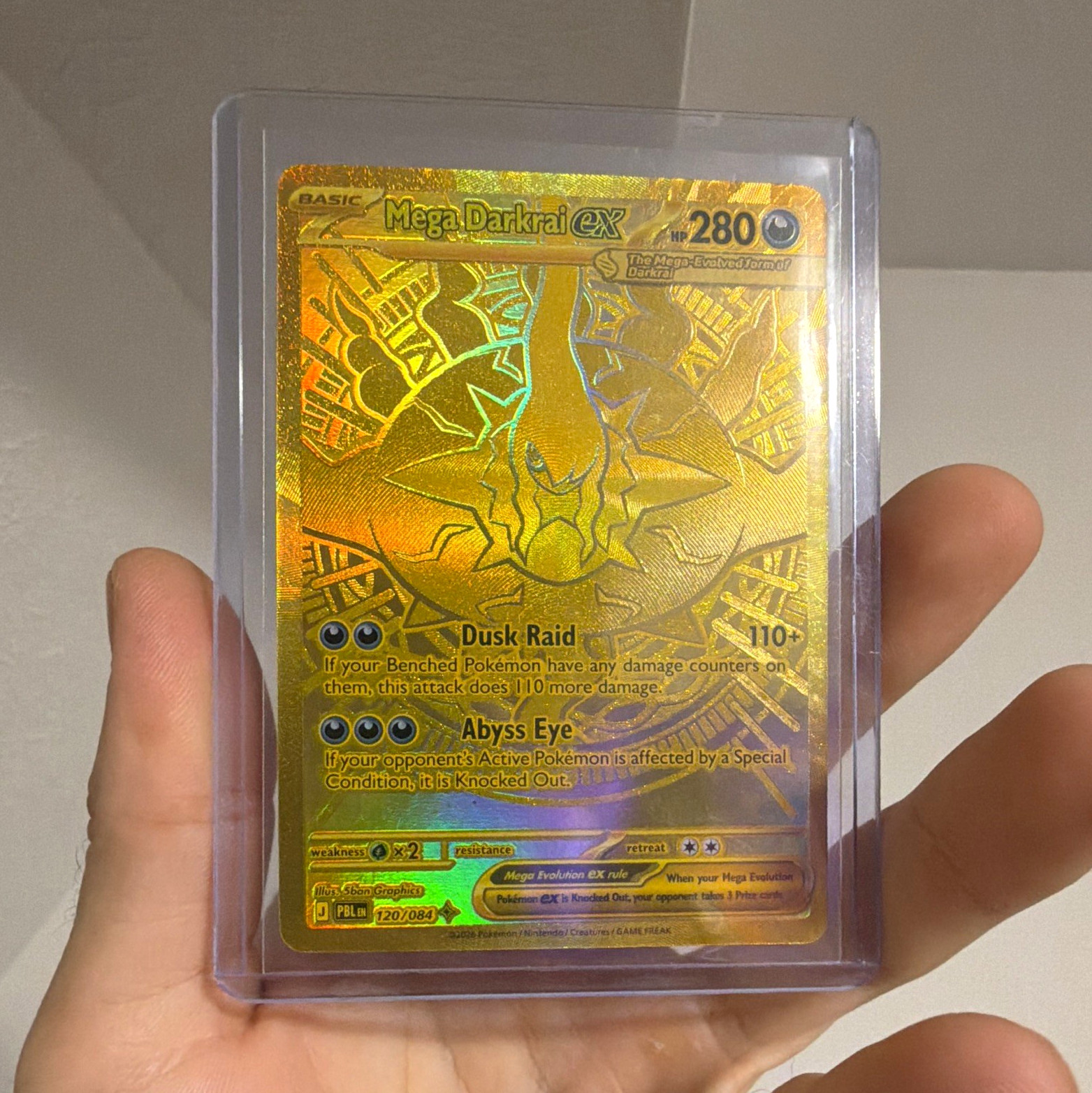 Pokemon TCG Mega Darkrai EX 120/084 Secret Rare Full Art Holo EX 280 HP EN