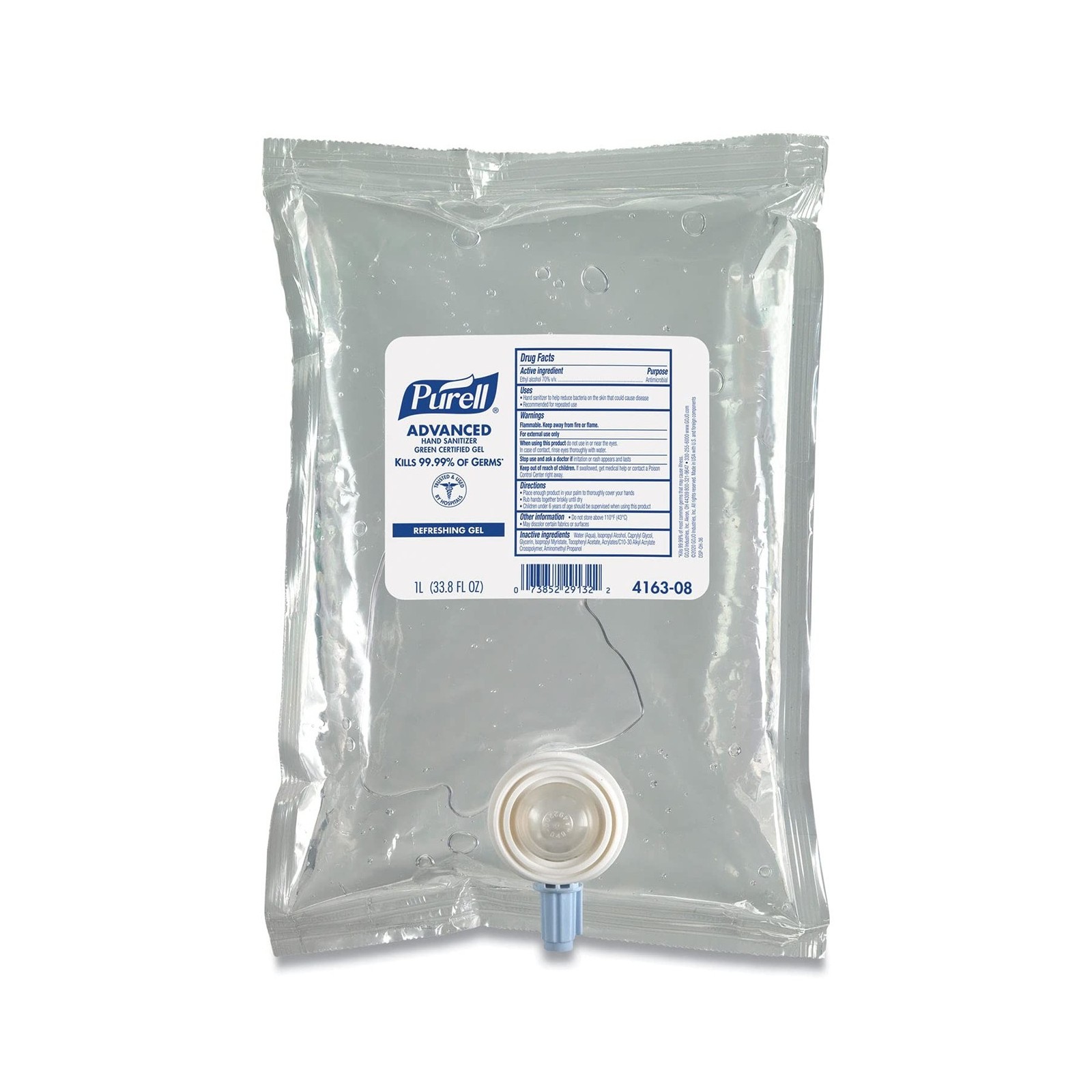 Purell CS2 Hand Sanitizer Gel Refill, Frag Free, 8ct x 1000 mL - 4163-08 Purell CS2 Hand Sanitizer Gel Refill, Frag Free, 8ct x 1000 mL - 4163-08