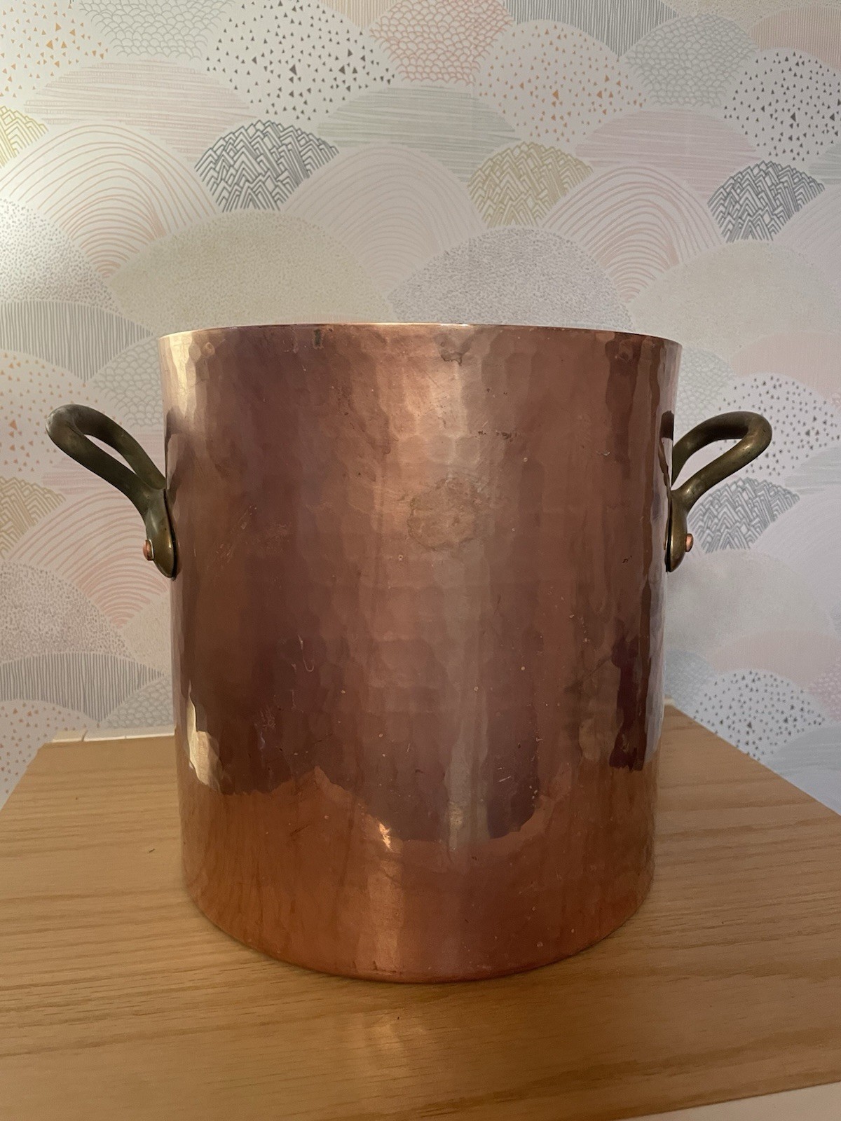 Mauviel Copper Stockpot 9.5” tall 9.75” wide Double Handle Round Made in France