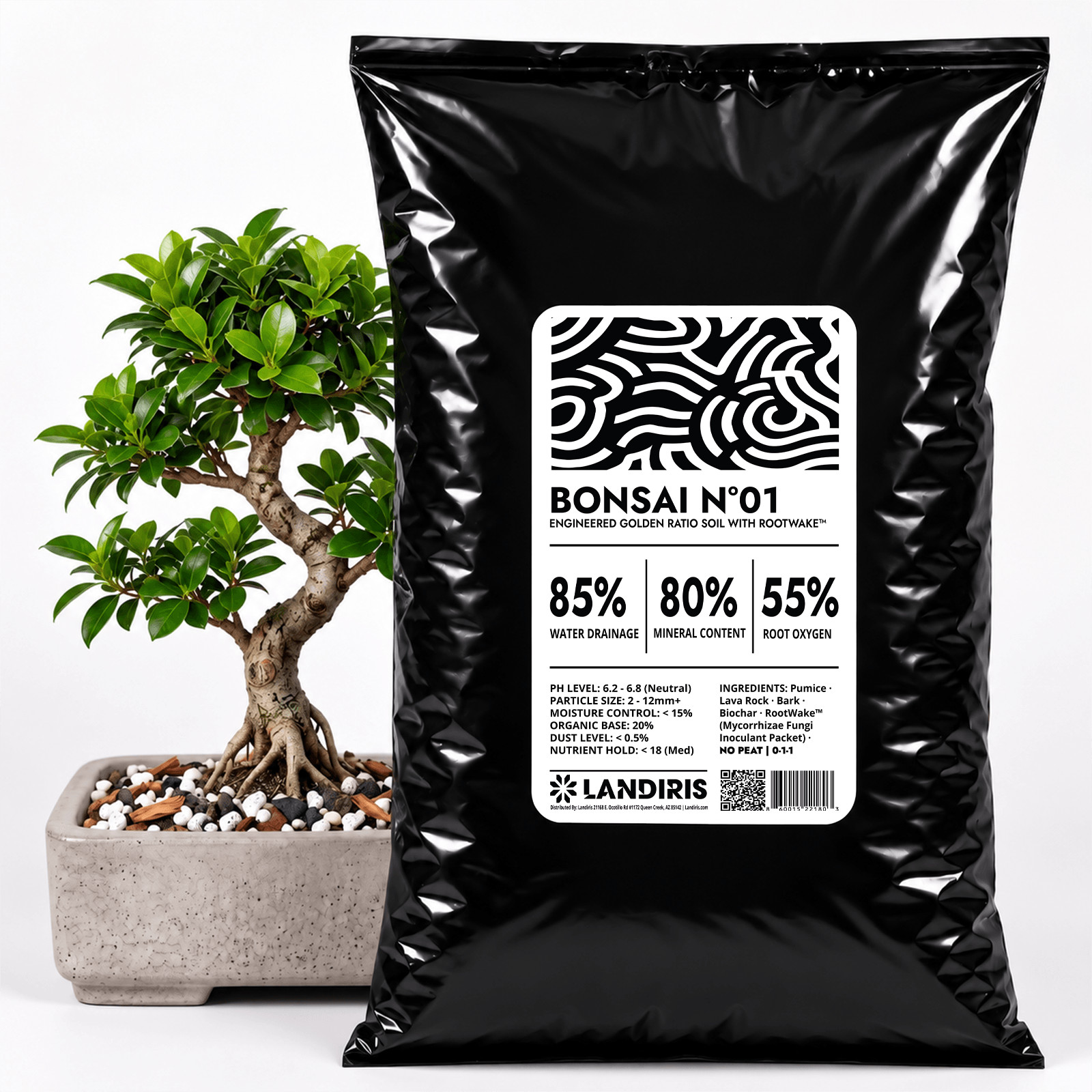 Bonsai Tree Soil Gritty Mix Pumice Lava Biochar Bark Mycorrhizal Fungi Potting