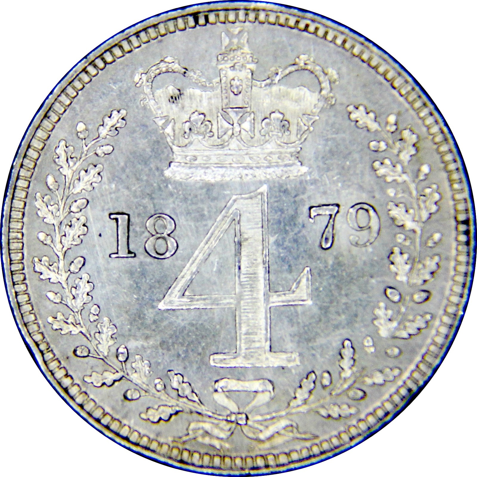 Great Britain Maundy Coin Set 1879 Victoria YH  1d,2d,3d,4d