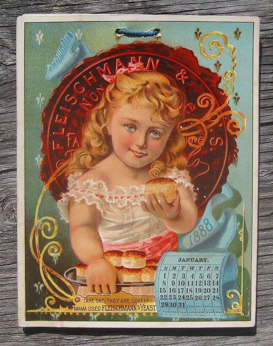 Antique 1888 Fleischmann\'s Yeast Advertising Calendar Complete Leap Year Baking
