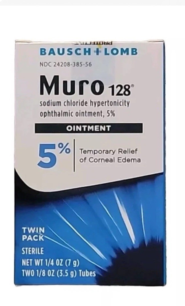 Muro Bausch & Lomb 128 Sodium Chloride Ointment 5% Twin Pack EXP 11/30/28 (3.5G)