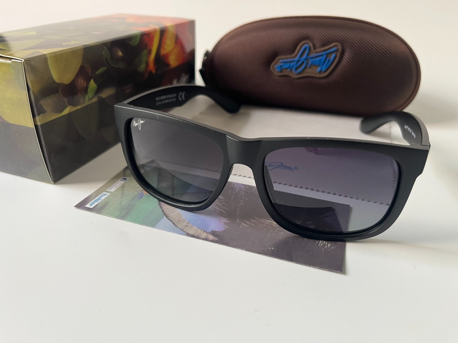 Maui Jim RED SANDS Matte Black Frame\\ Black Polarized Sunglasses