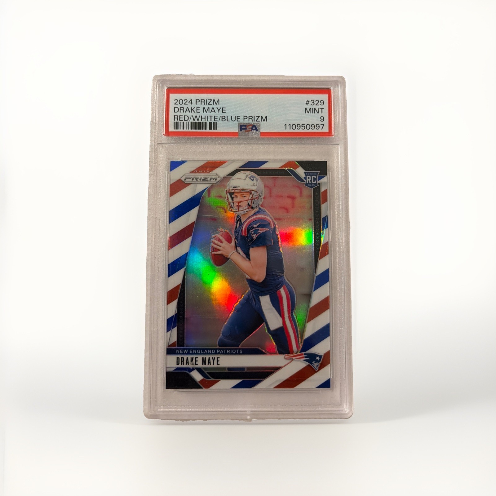 RARE 2024 Panini Prizm - Rookies Drake Maye #329 Red White & Blue Prizm (RC)🔥 RARE 2024 Panini Prizm - Rookies Drake Maye #329 Red White & Blue Prizm (RC)🔥