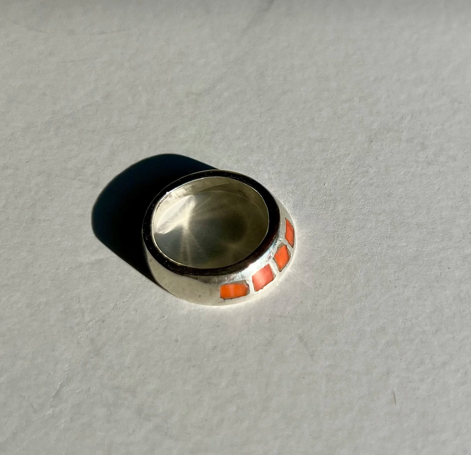925 STERLING SILVER ABSTRACT CORAL MODERNIST RING - ARTISAN MADE SIZE 5.5 5g VTG 925 STERLING SILVER ABSTRACT CORAL MODERNIST RING - ARTISAN MADE SIZE 5.5 5g VTG