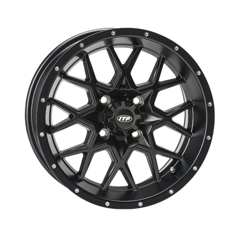 4/110 ITP Hurricane Wheel 14x7 5.0 + 2.0 for ATV / UTV Matte Black
