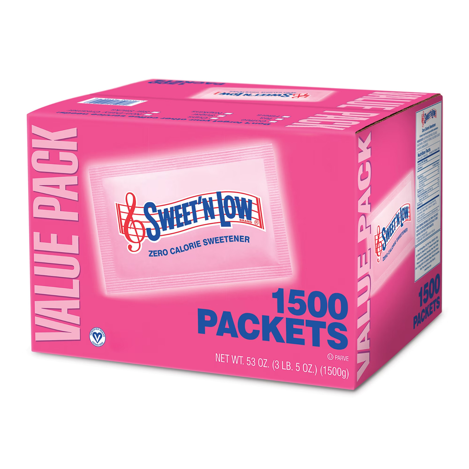 Sweet\'N Low, Zero Calorie Sweetener, Sugar Substitute Packets, 1500 Count Sweet\'N Low, Zero Calorie Sweetener, Sugar Substitute Packets, 1500 Count