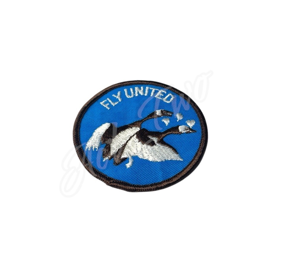 Vintage 1970’s Fly United Canadian Geese Sex Humor EMBROIDERED PATCH UNUSED