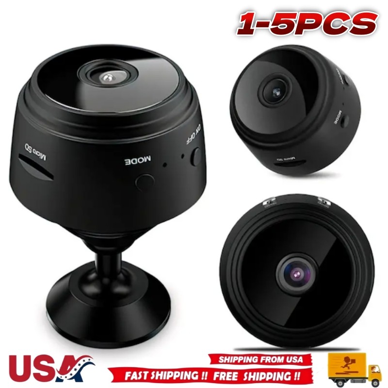 1-5PC Mini WiFi Security Cam w/Audio, Baby Pet Monitor, SD Card Not Included LOT 1-5PC Mini WiFi Security Cam w/Audio, Baby Pet Monitor, SD Card Not Included LOT