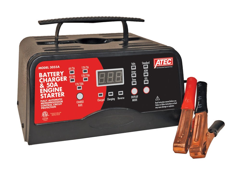 6/12V, 10/2/50A ATEC CHARGER ASO-3055A Brand New