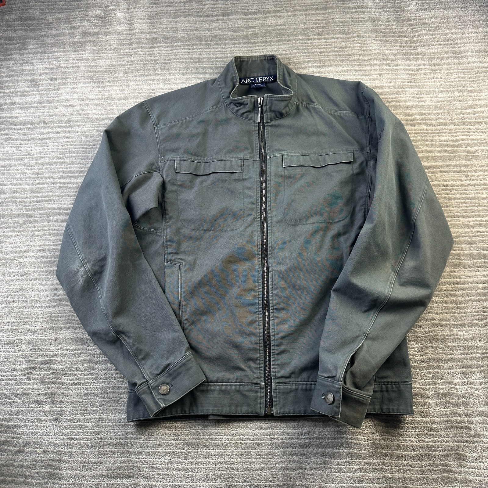 Vintage Arcteryx Crosswire Jacket Mens Small Gray Canvas Field Military Vintage Arcteryx Crosswire Jacket Mens Small Gray Canvas Field Military