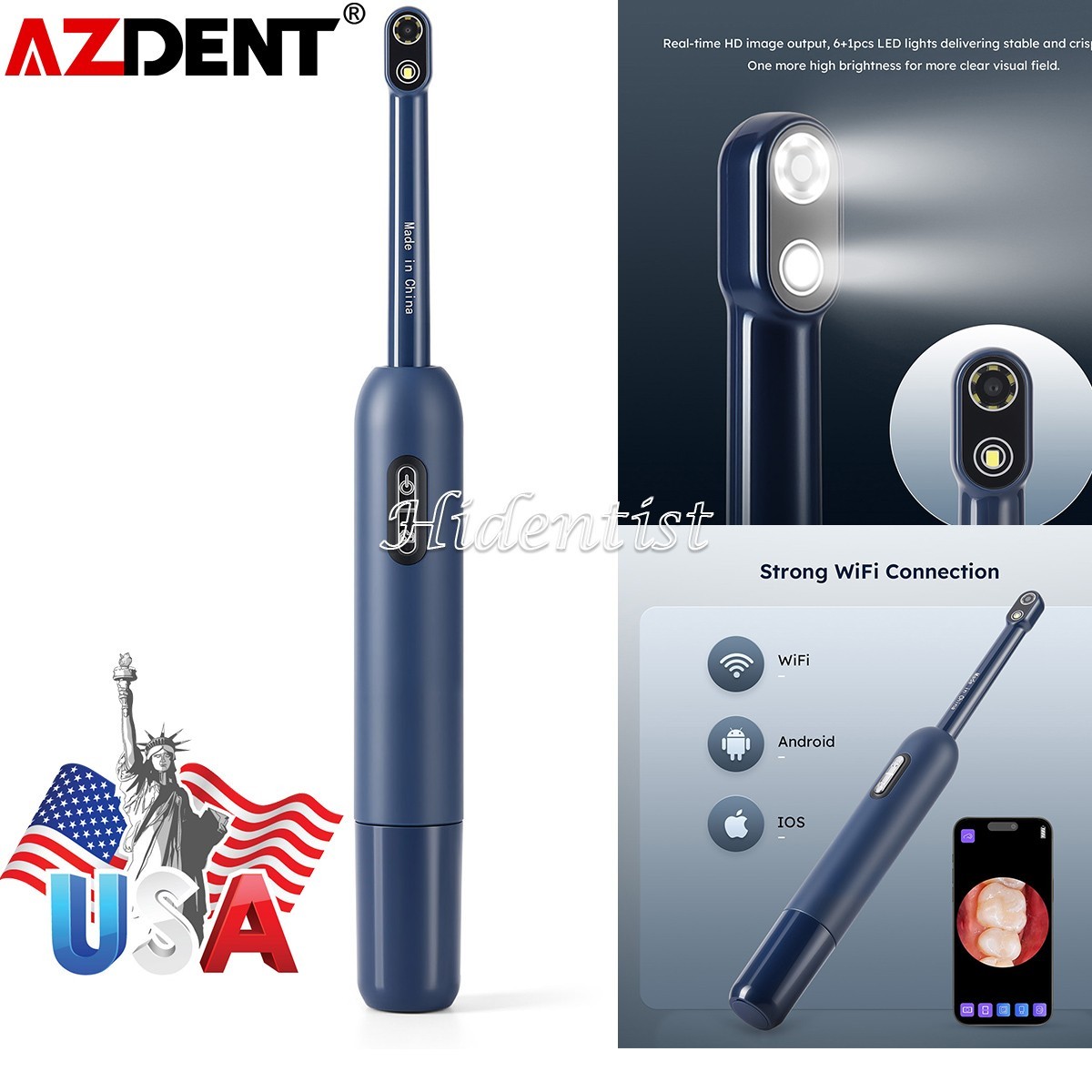 Digital Dental Wifi Intraoral Camera Imaging 7 LEDs Automatic High Resolution