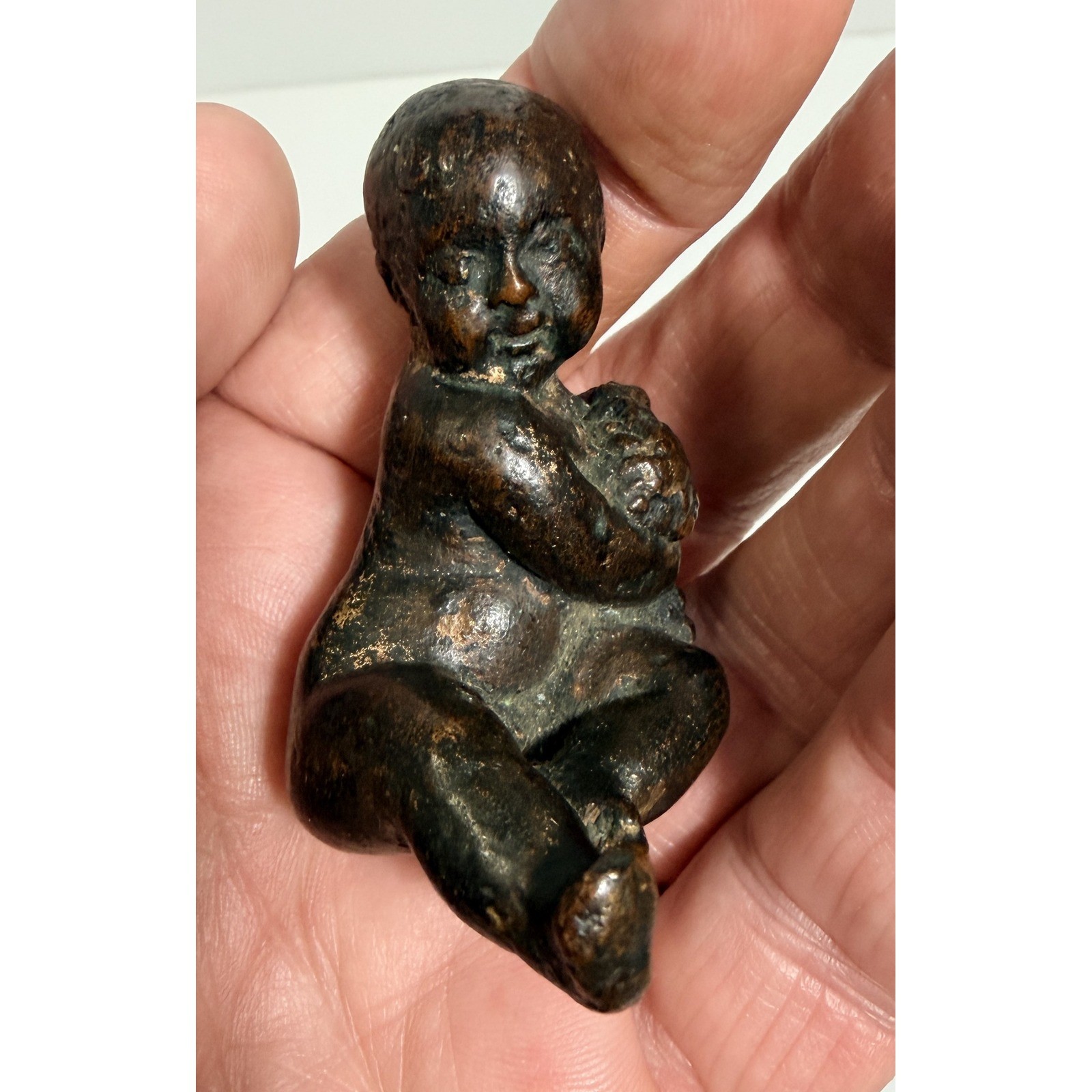 MMA Metropolitan Museum of Art Bronze Seated Infant Bacchus Dionysus Grapes