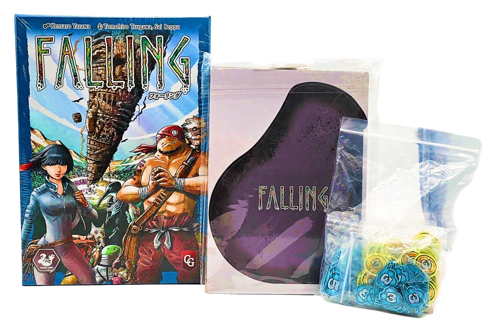 Falling + KS Promo + Acrylic Tokens by Capstone Games - SEALED