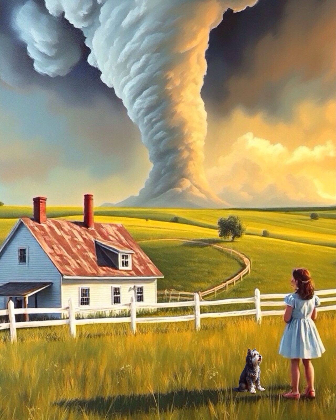 Landscape Painting Artist Signed Art Print “Kansas Before The Storm” - 8x10”