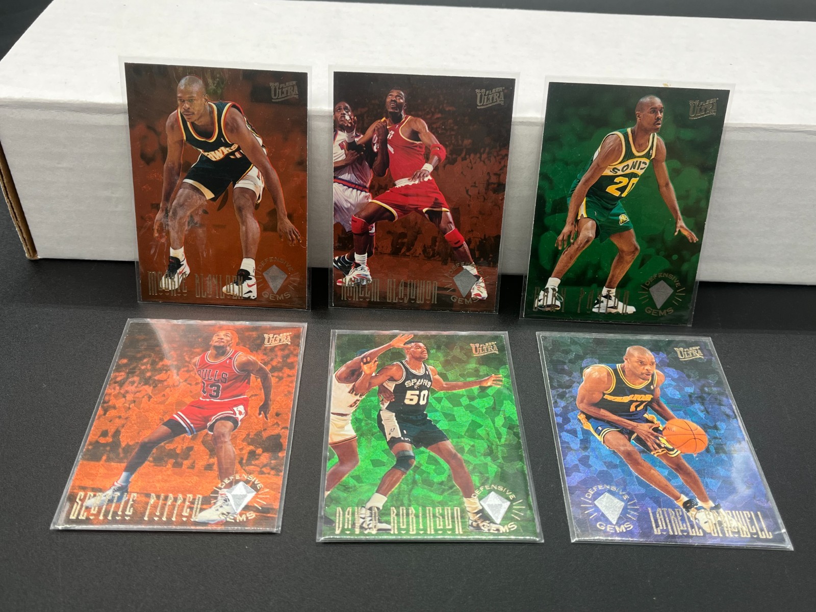 94-95 Fleer Ultra / Defensive Gems / Set Of 6 NM, Pippen, Payton, Hakeem