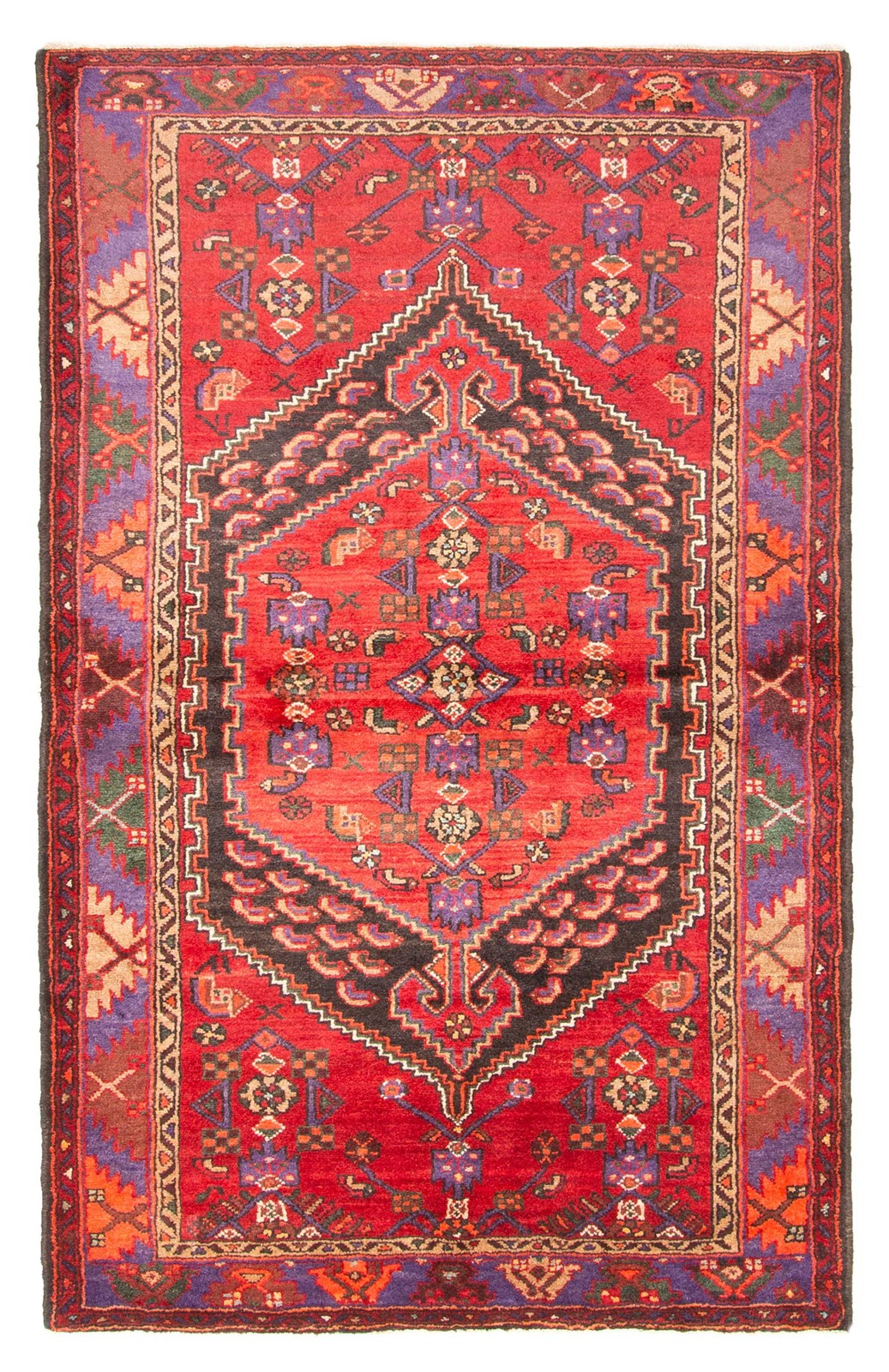 Traditional Vintage Hand-Knotted Area Rug 4'3
