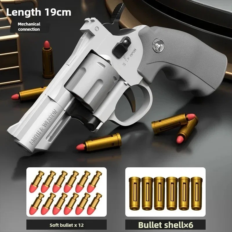 ZP5 357 Soft Dart Blaster Revolver Toy Gun Continuous Fire Outdoor Game