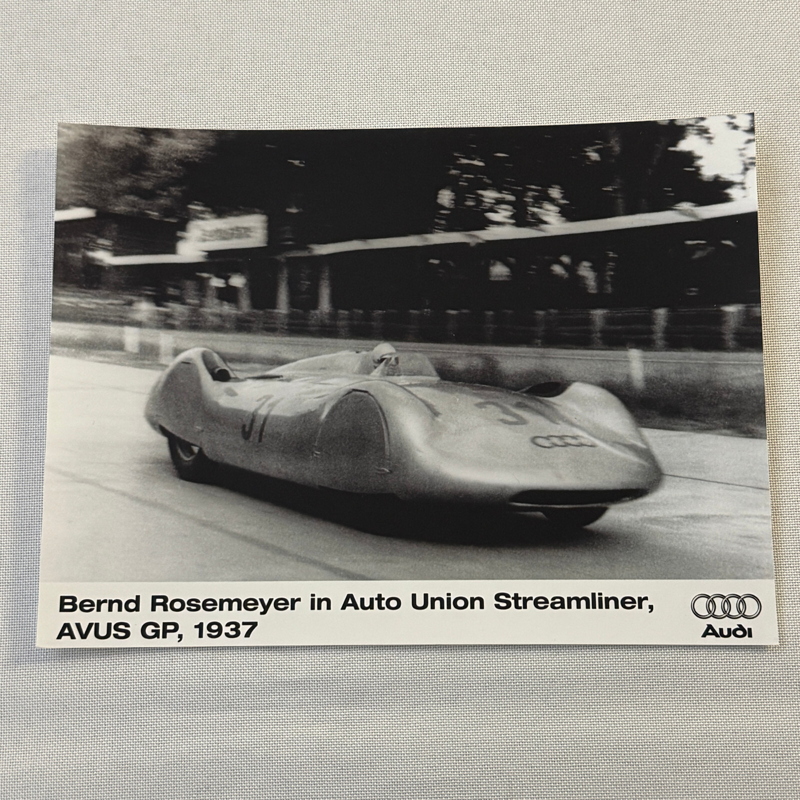 Bernd Rosemeyer Auto Union Streamliner Car 1937 Photo Photograph Audi Print