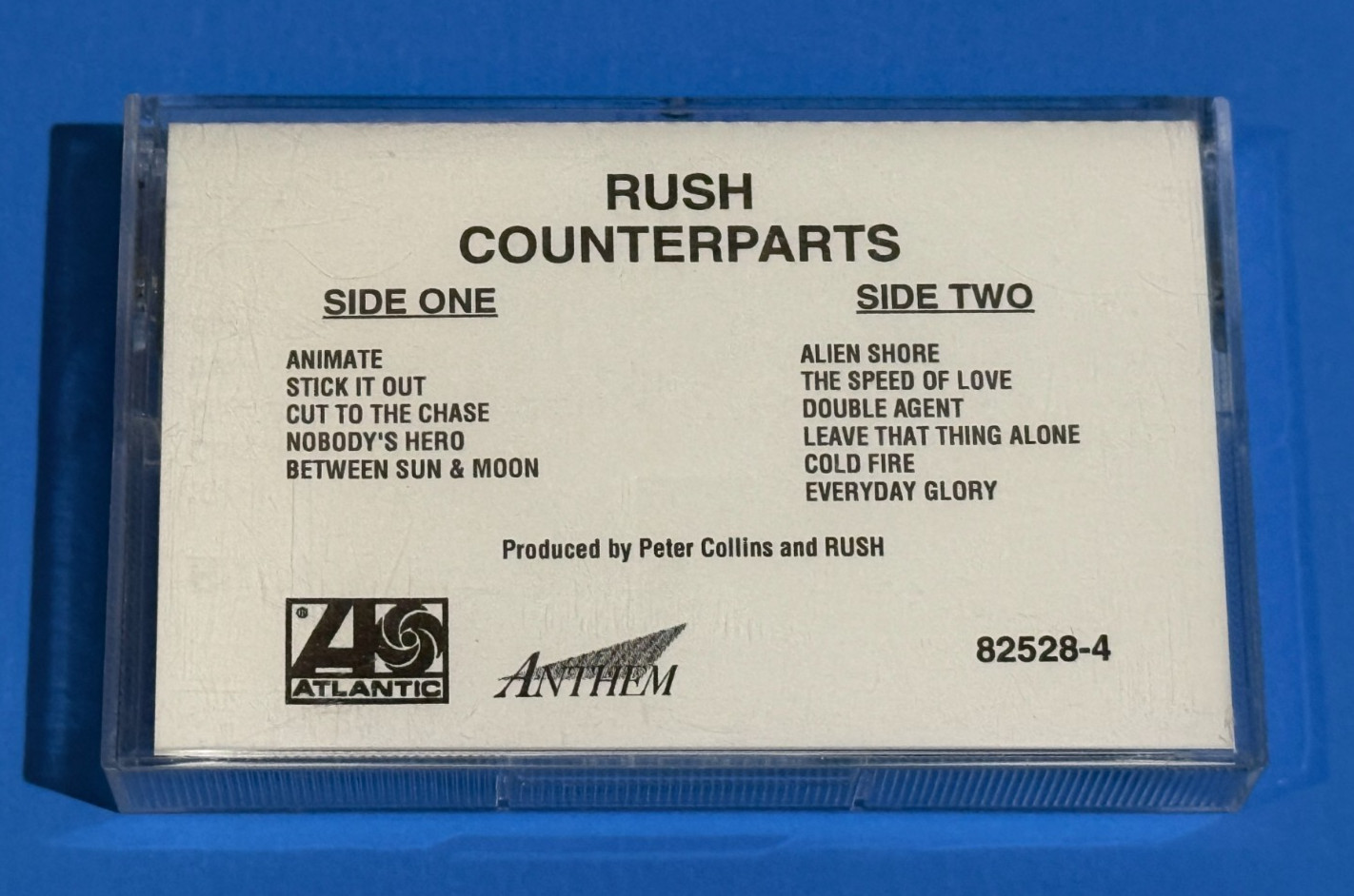 Rush Counterparts Cassette Promo 1993 Atlantic / Anthem 82528-4 Geddy Lee