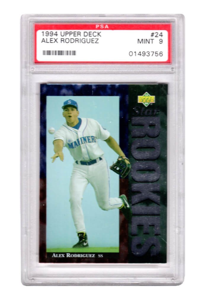 Alex Rodriguez Mariners 1994 Upper Deck Baseball #24 RC Rookie Card - PSA 9 MINT