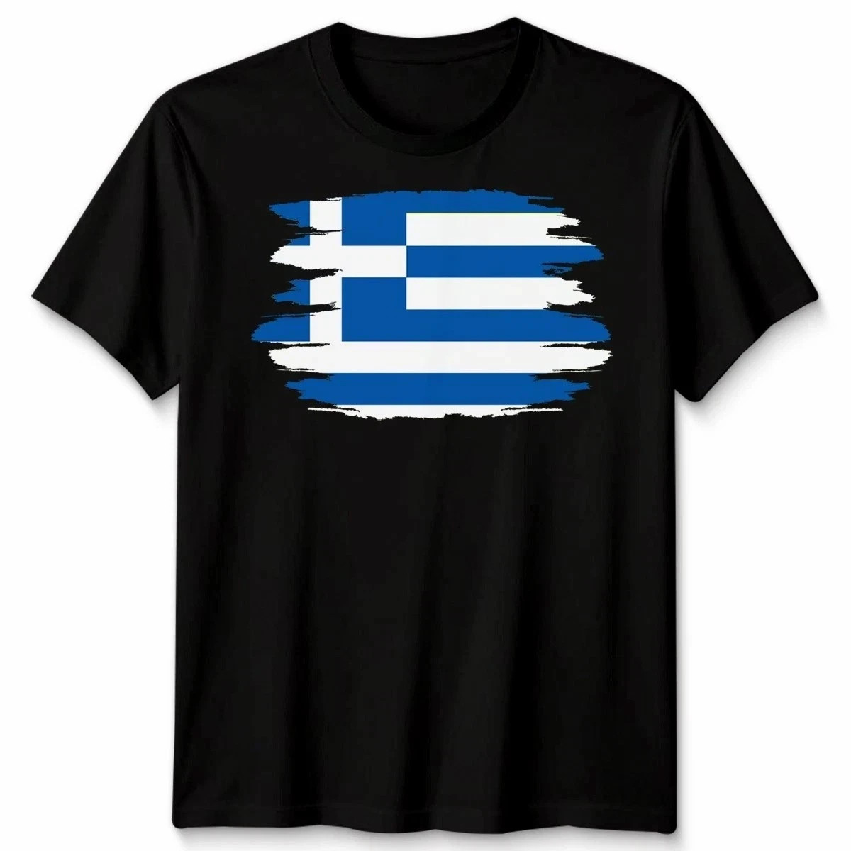 Greek Flag T-Shirt Distressed Greece Pride Graphic Unisex Tee Sizes S-5XL