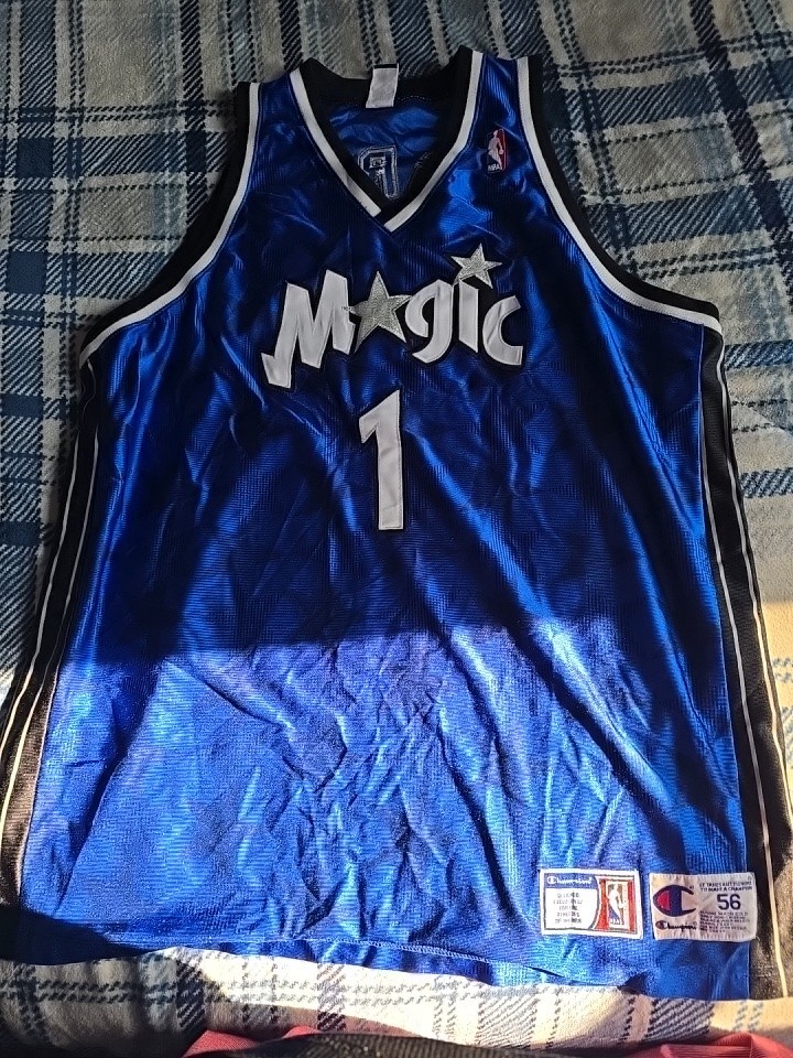 Vintage Orlando Magic Tracy Mcgrady Pro Cut Authentic Champion Jersey Size 56