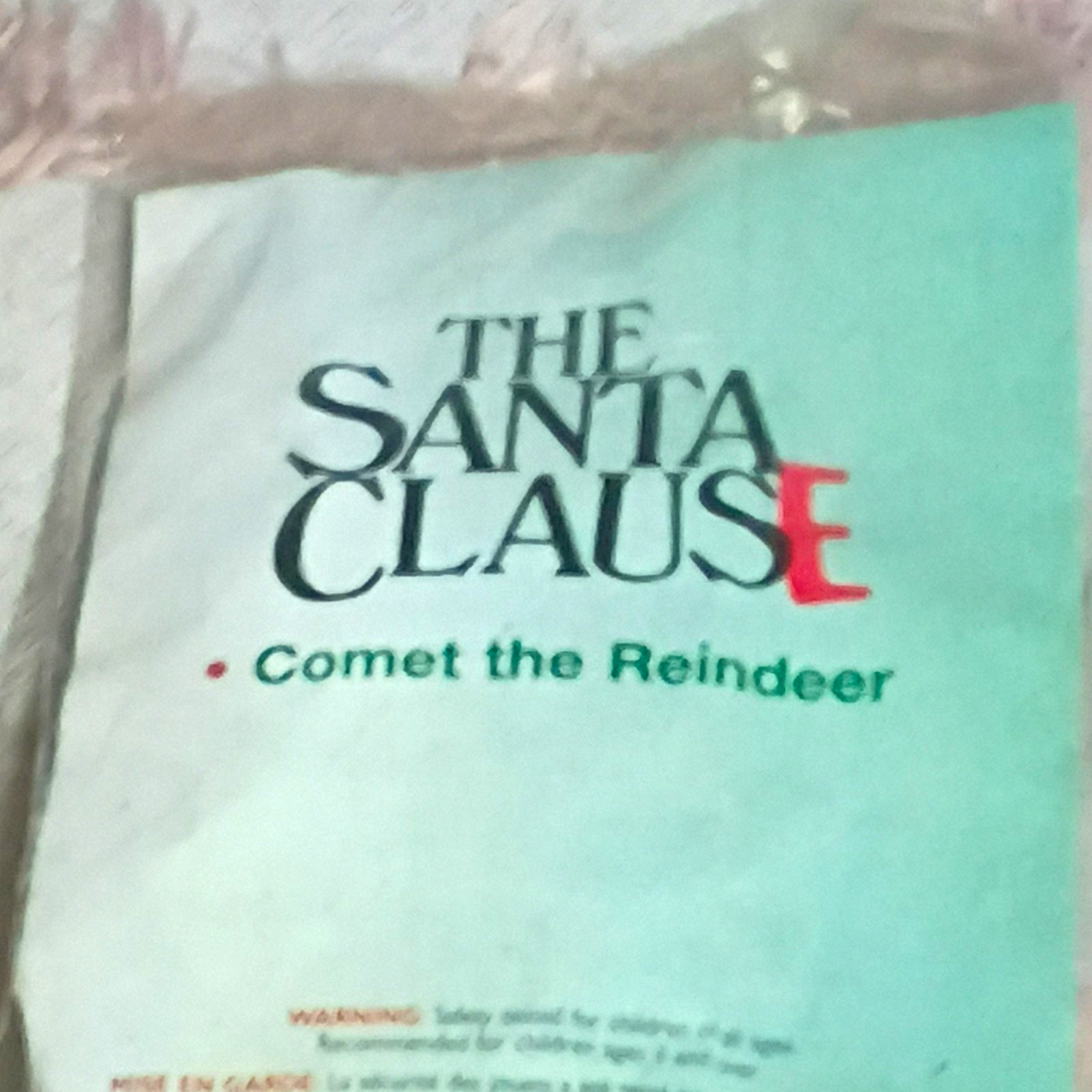 Subway The Santa Clause Comet the Reindeer Kids Meal Toy Vintage 1994