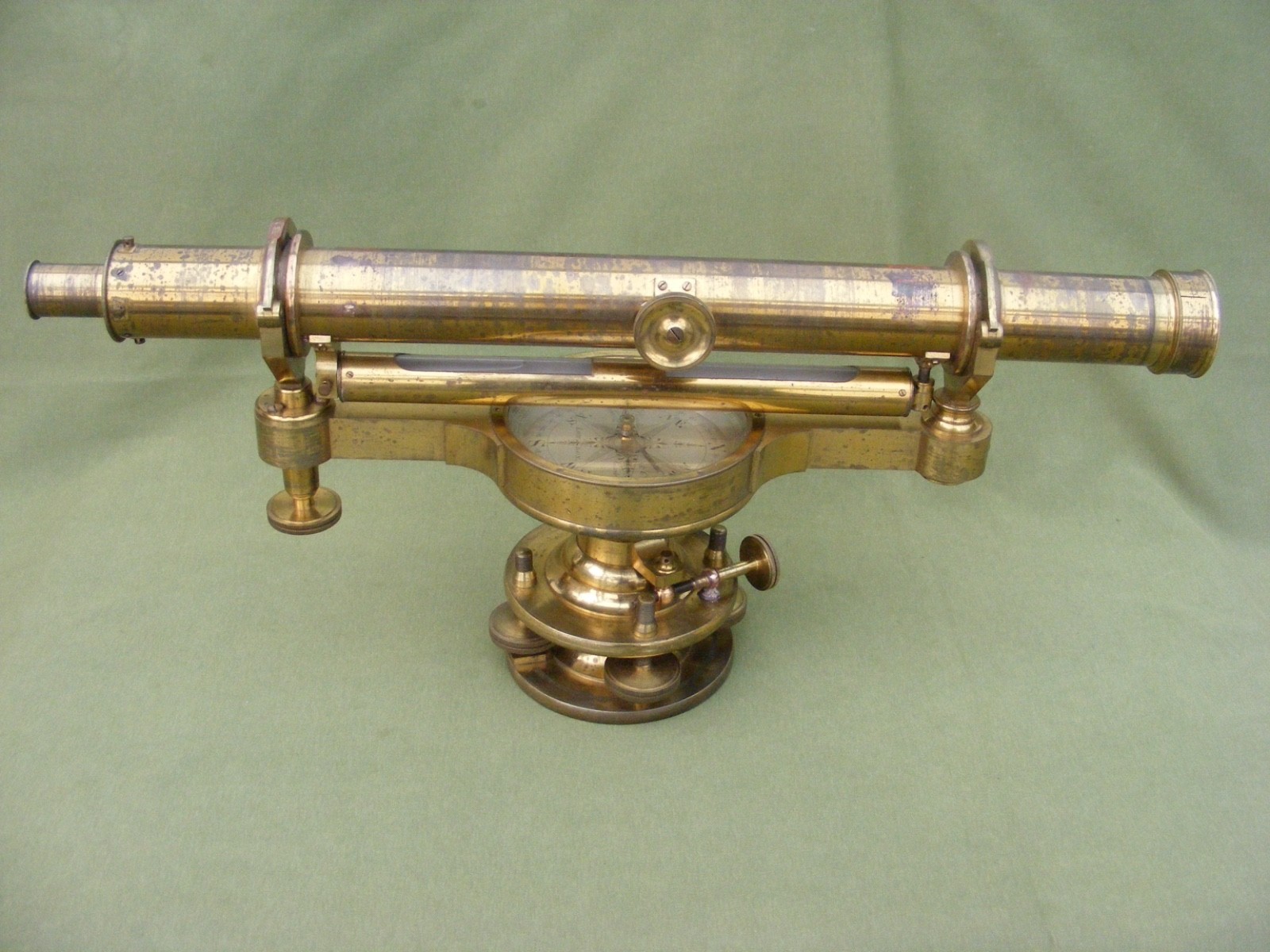 VERY LARGE ANTIQUE LOUIS CASELLA SURVEYORS Y-LEVEL