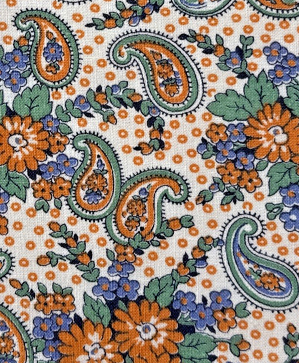 1920-1940s feedsack fabric piece 9x10