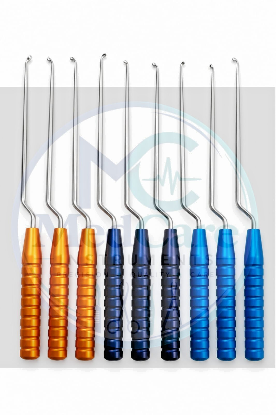 American Rainbow Cervical Curettes Orthopedic Spine Surgery Instruments Set 8Pcs