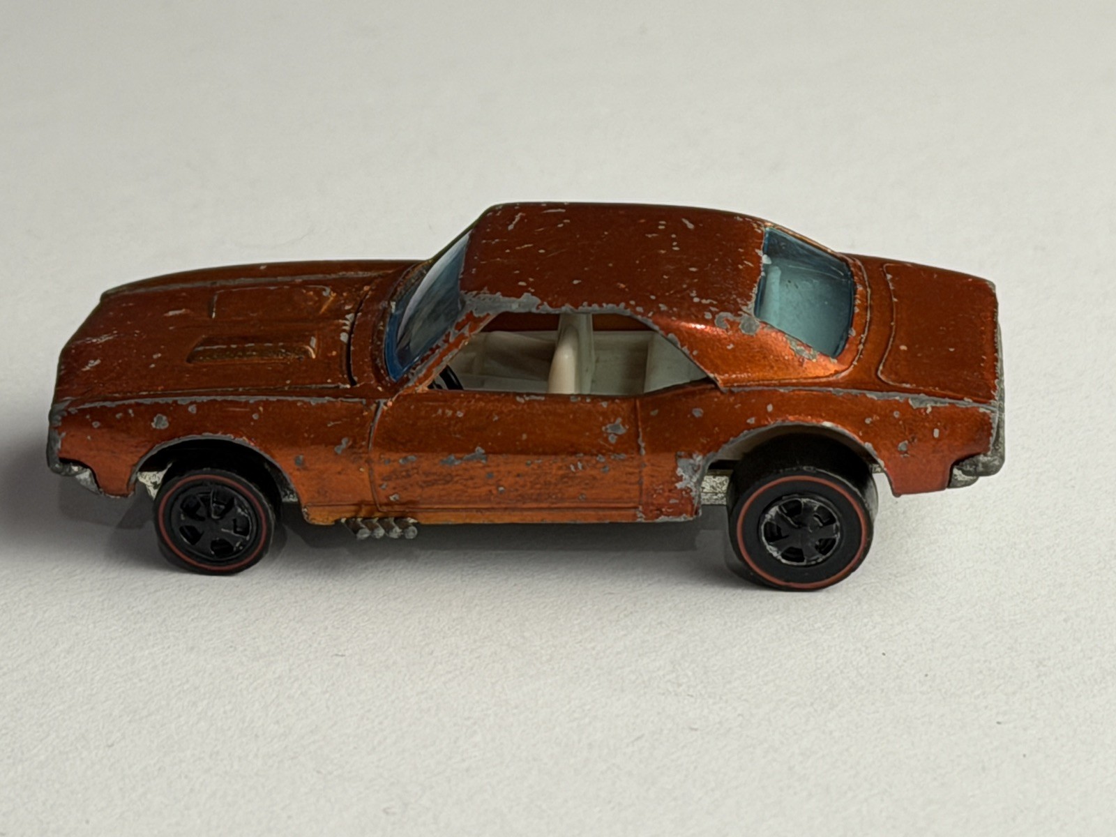 Vintage 1968 Hot Wheels Redline Orange Custom Camaro Hong Kong