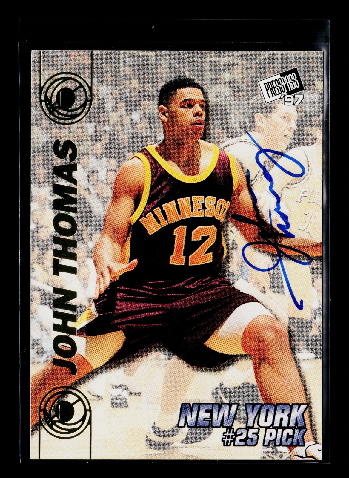 1997-98 Press Pass Autographs John Thomas Auto Minnesota Golden Gophers #NNO NM