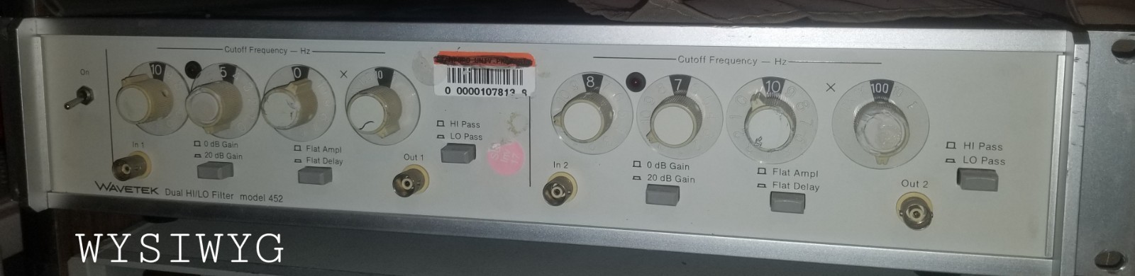 Tunable Filter Amplifier 1 Hz-100kHz Dual Chan. High pass Low pass or Band Pass