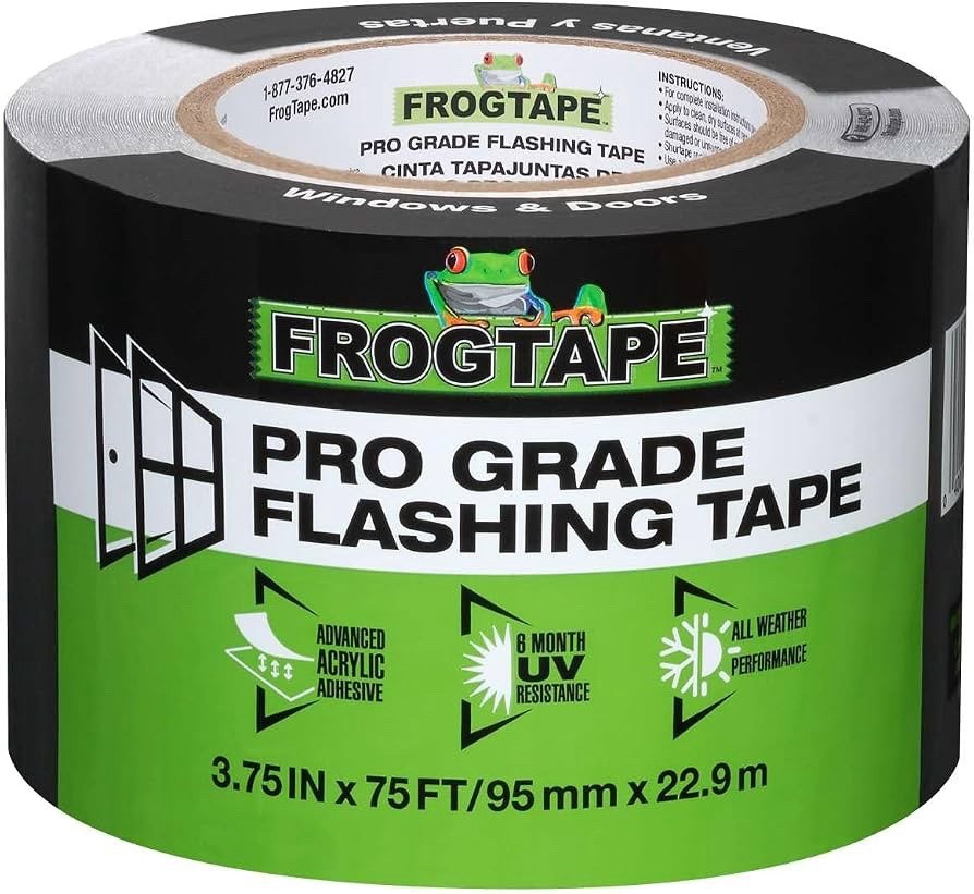 FrogTape Pro Grade Flashing Tape for Windows & Doors, 3.75 Inch Width FrogTape Pro Grade Flashing Tape for Windows & Doors, 3.75 Inch Width